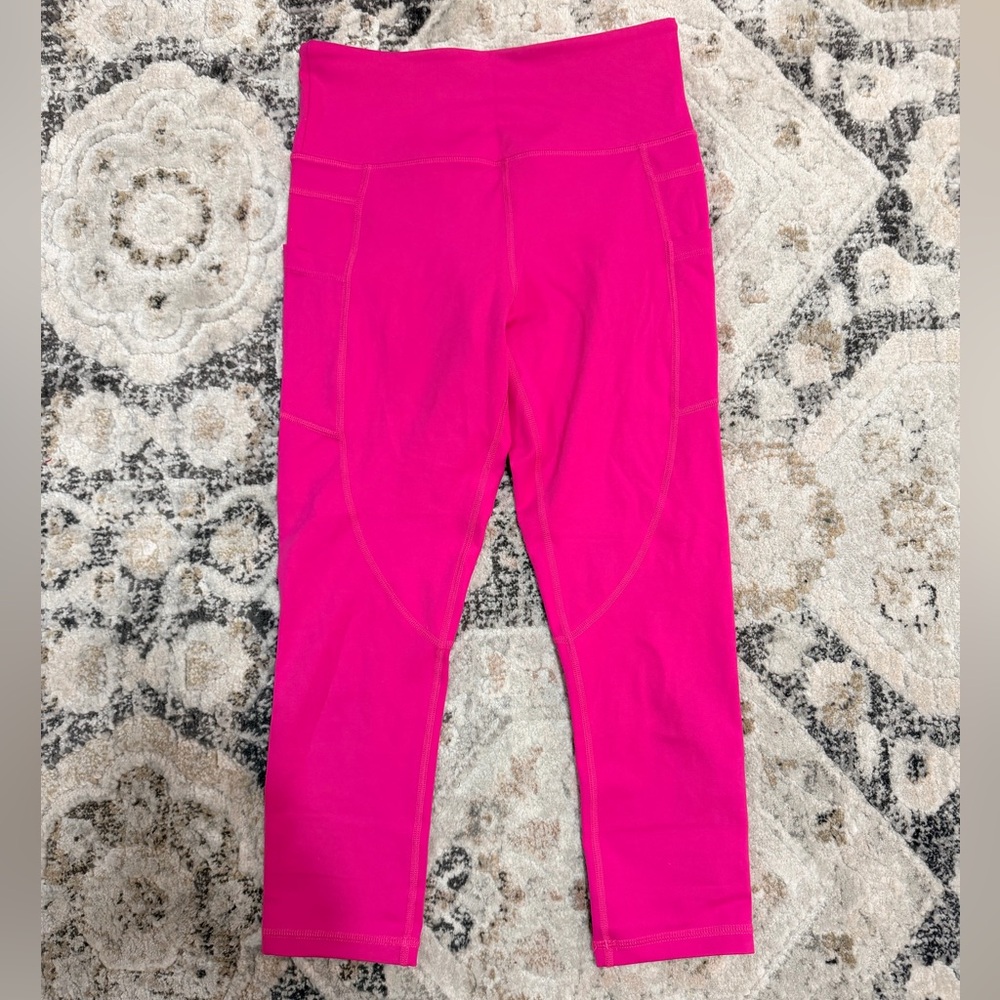 ZYIA pink pocket light n tight hi-rise capri 20”